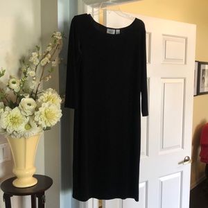 Chicos Travelers wrinkle resistant 3/4 sleeve acetate/spandex dress.